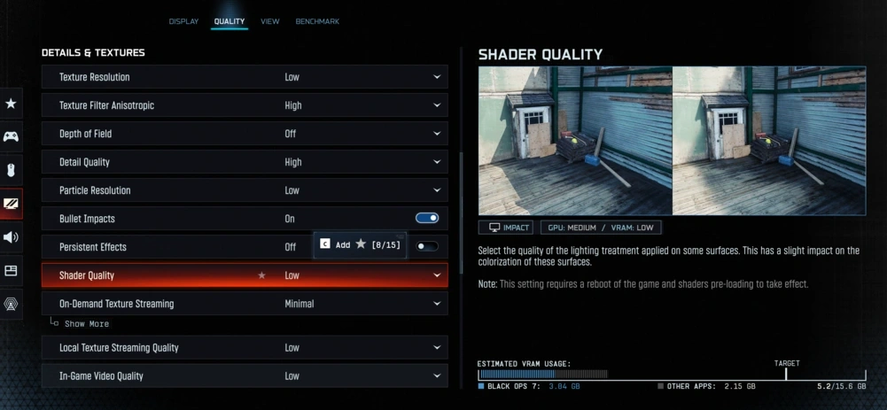 NVPI Warzone S4 2026 - Impostazioni grafiche in-game di Warzone ottimizzate per FPS da abbinare a Profile Inspector